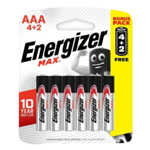 Energizer Pile Alkaline Battery AAA 4+2 Packs – PANIERDOR