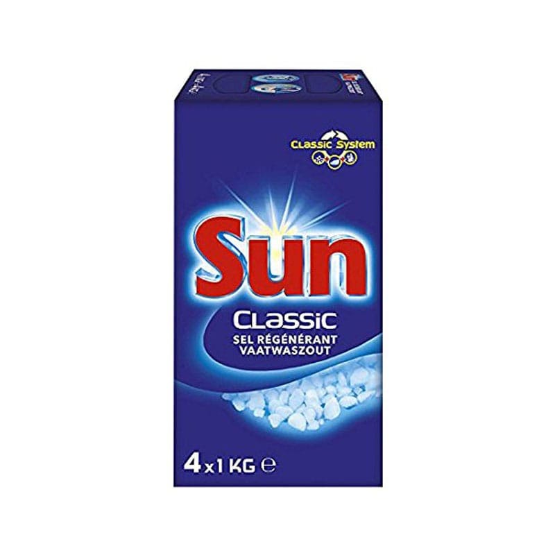 Sel Sun Lave-vaisselle Sel lave-vaisselle 4x 1kg + Produit de rinçage Sun  2x 750ml